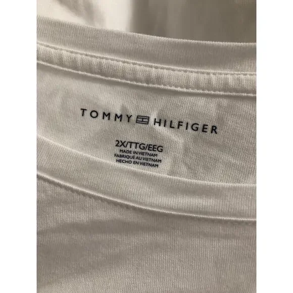 Tommy Hilfiger Crew Neck T-Shirt Short Sleeve White Women's 2X NEW - Picture 6 of 6